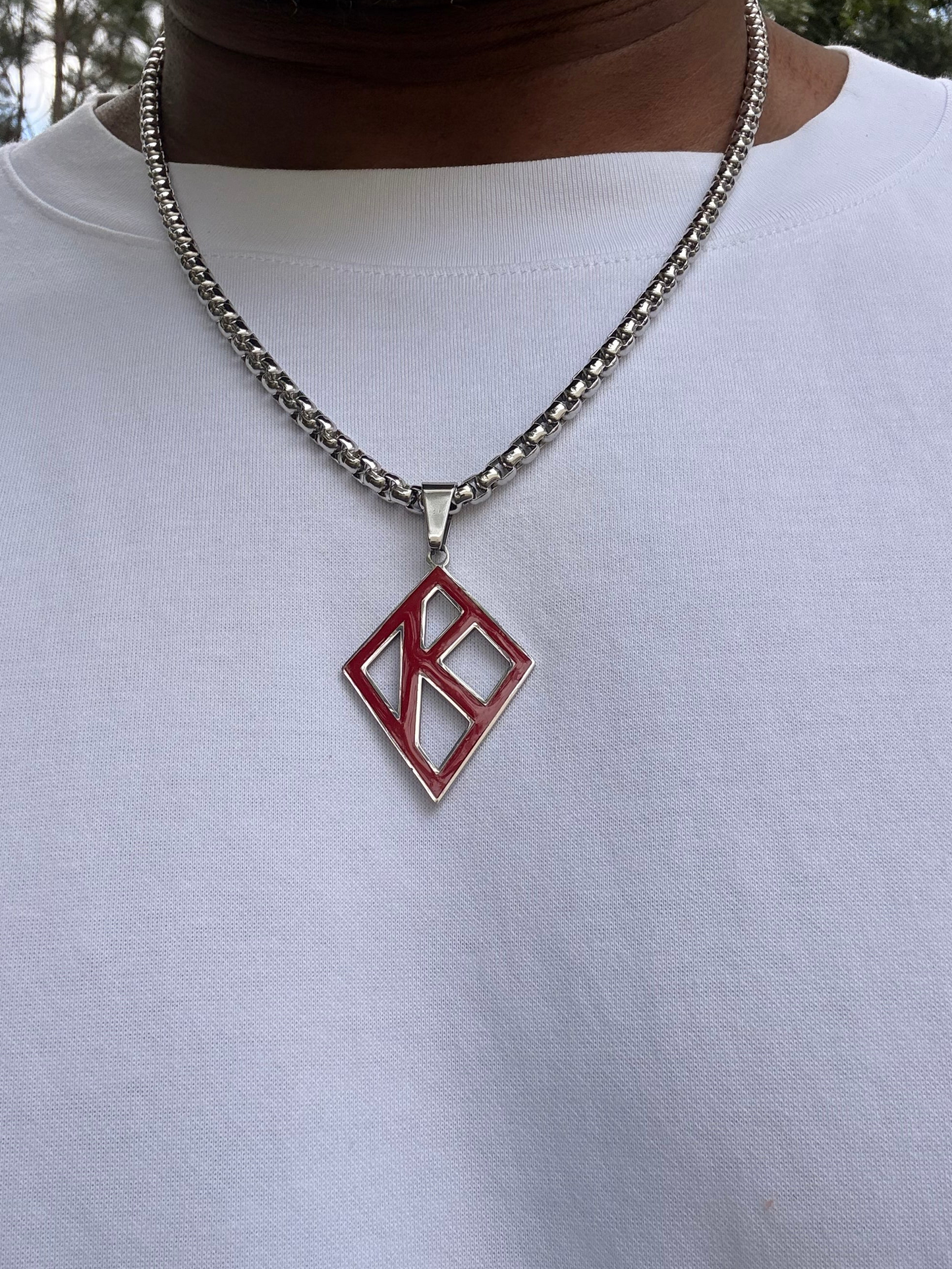 Red Floating K Chain