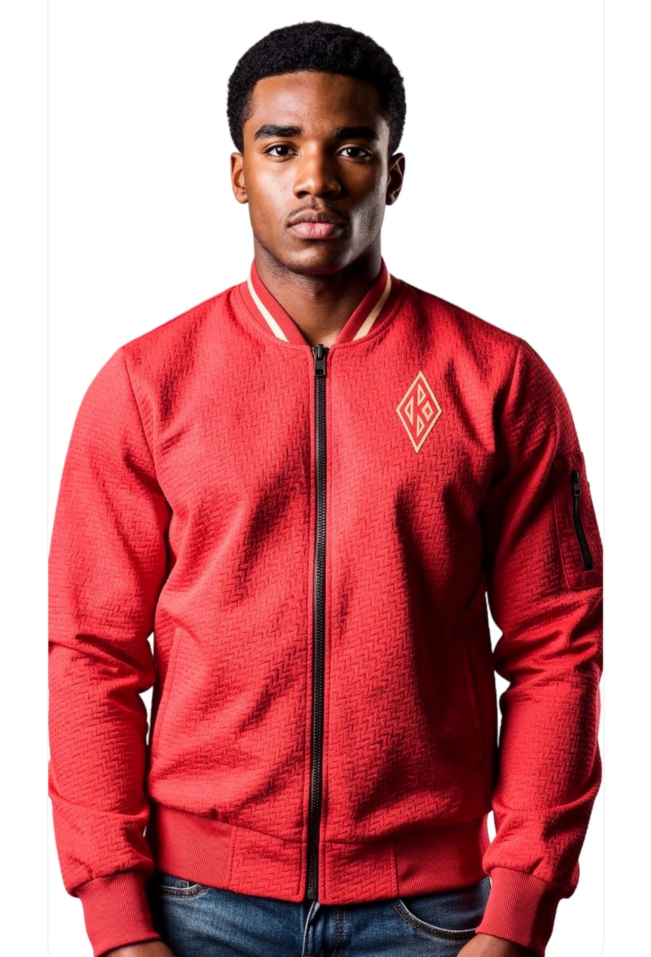 Red Kappa Baseball jacket Floating "K"