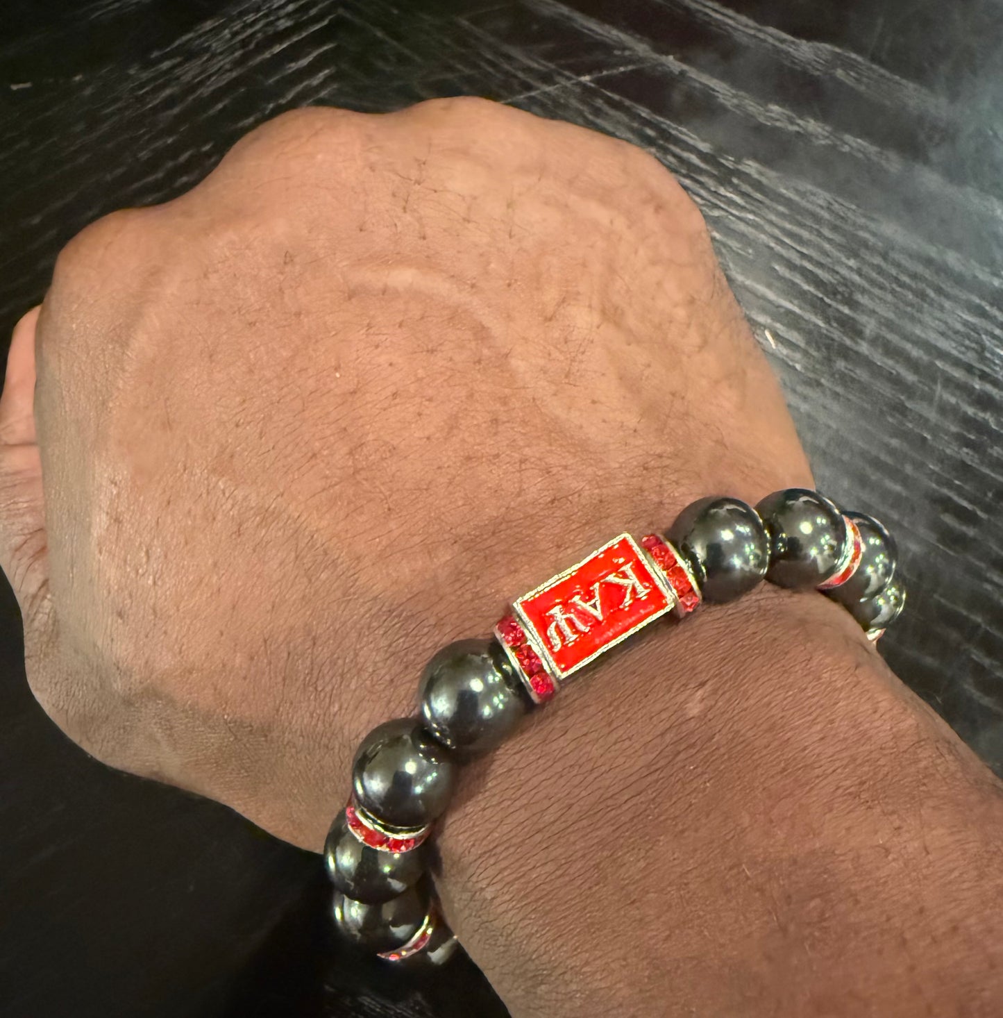 Kappa Alpha Psi Black Hematite bracelet