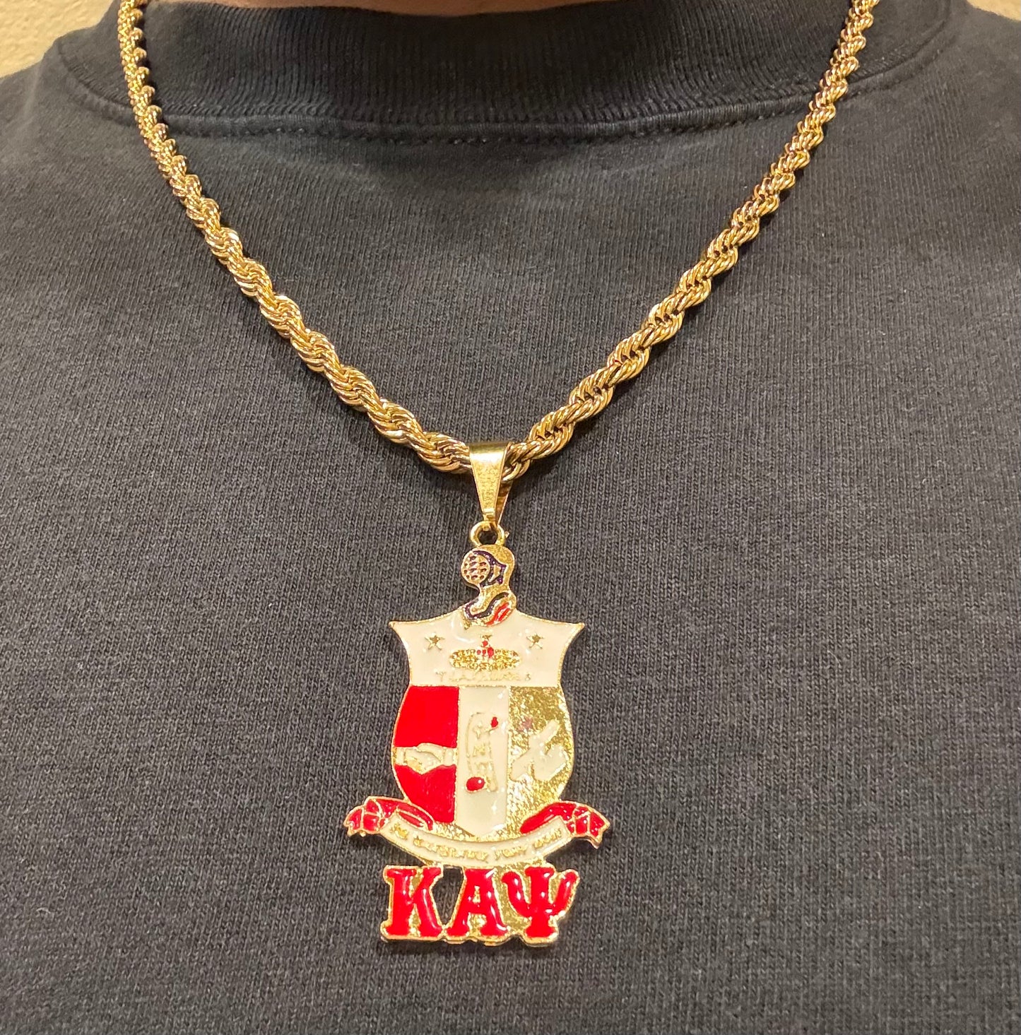 Coat of Arms Red Pendant and chain