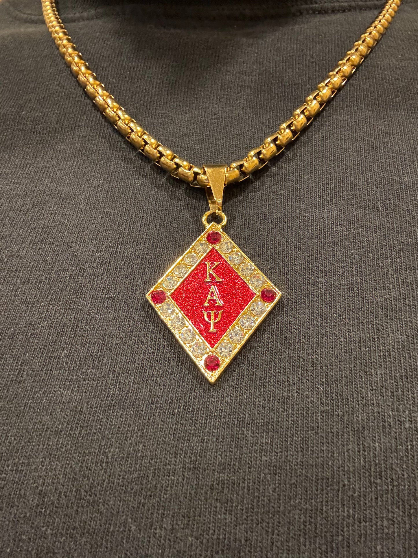 ΚΑΨ Krimson and Gold chain pendant