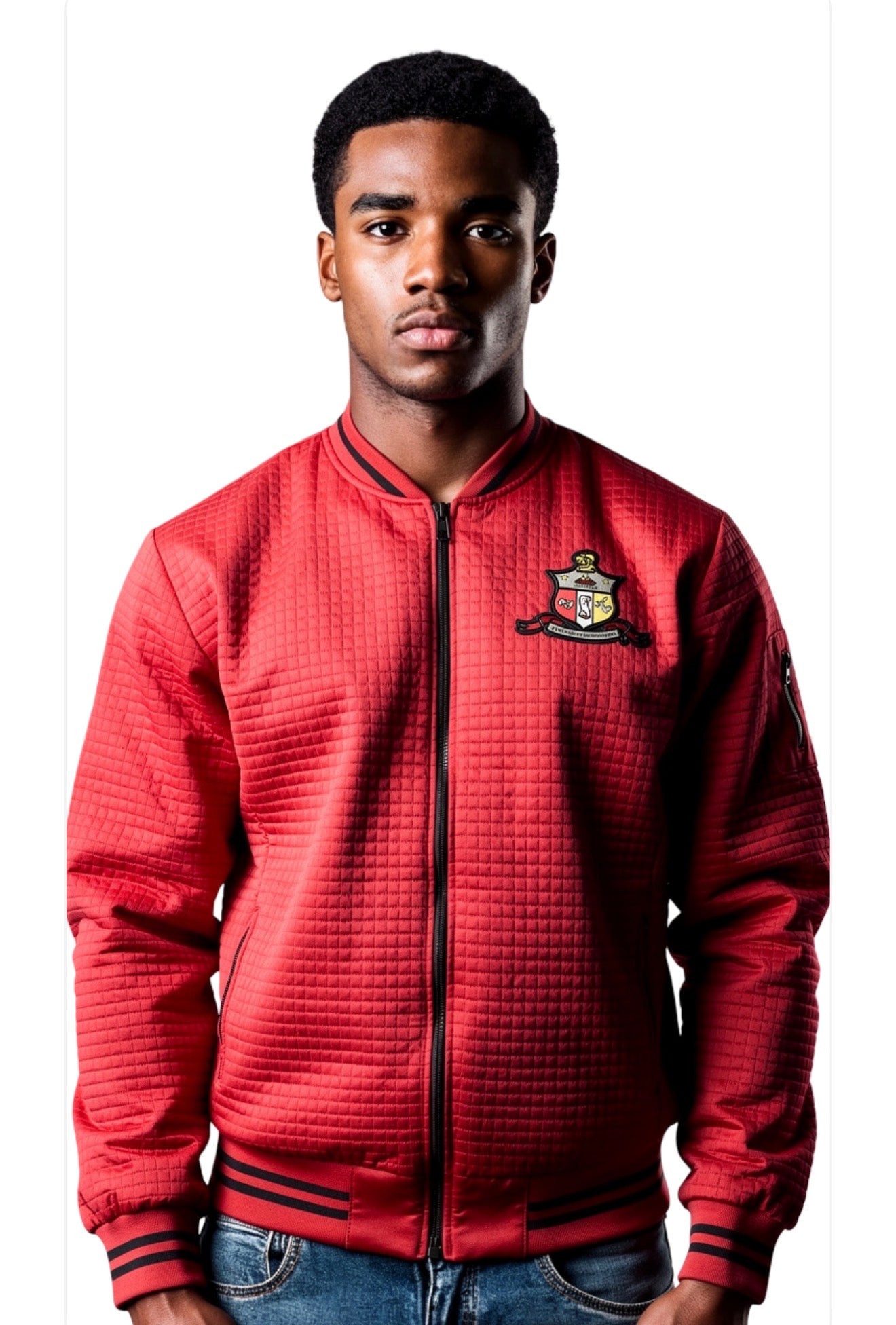Crimson Kappa Baseball jacket Coat of Arms