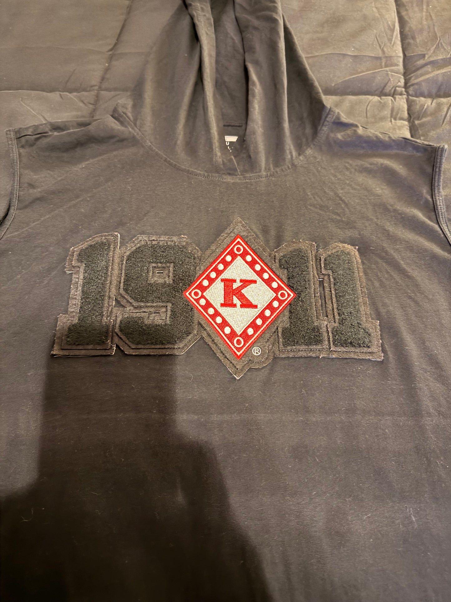 Black 1911 Floating K chenille patch