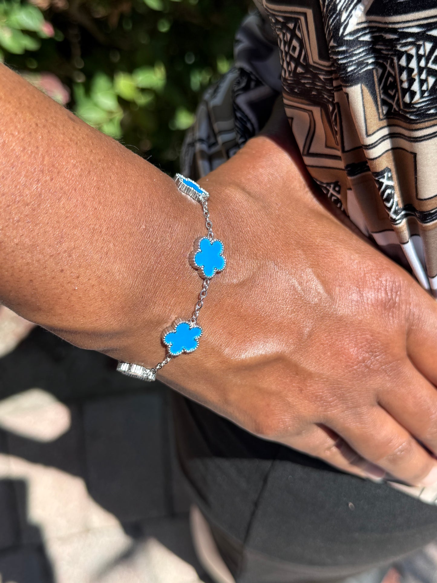 4 leaf clover adjustable bracelet