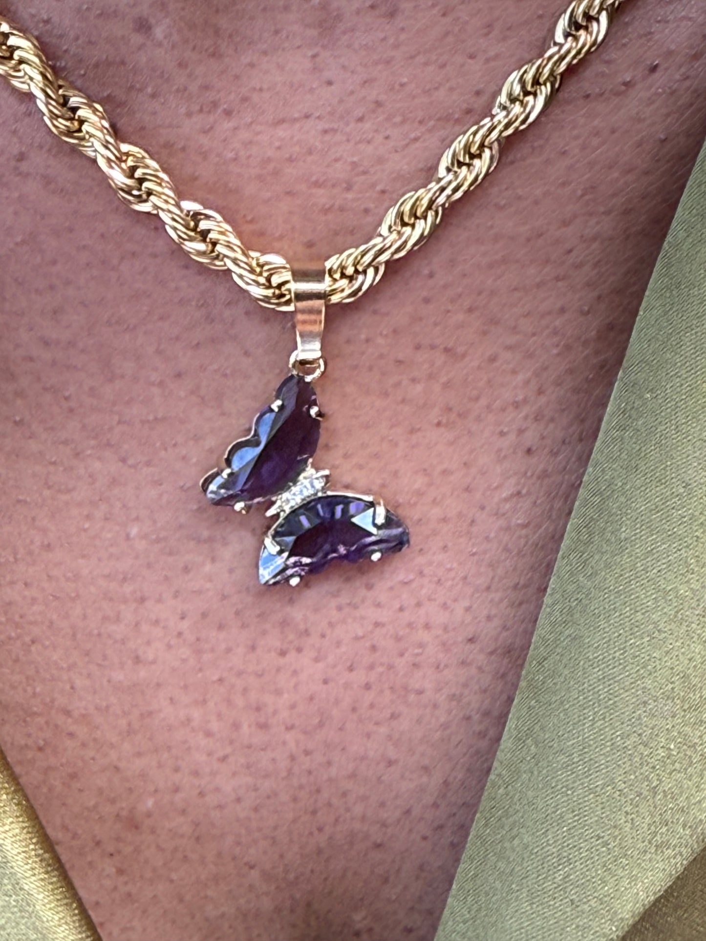 Butterfly pendant rope