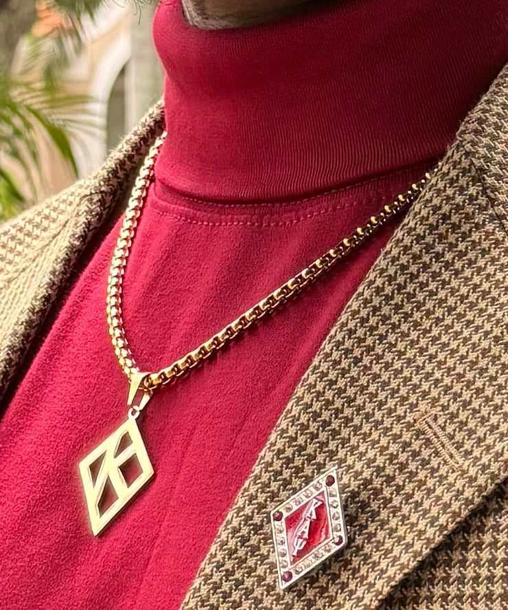 Gold Floating "K" Box chain