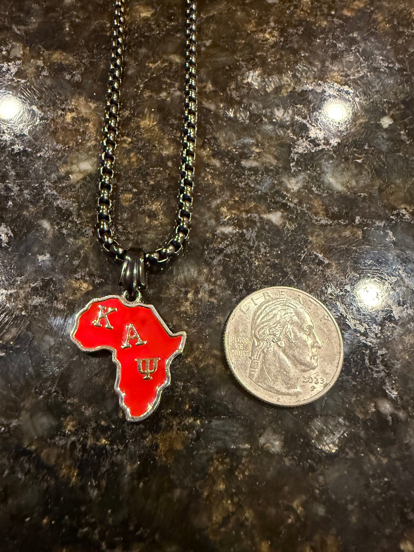 Kappa Alpha Psi pendant black box chain