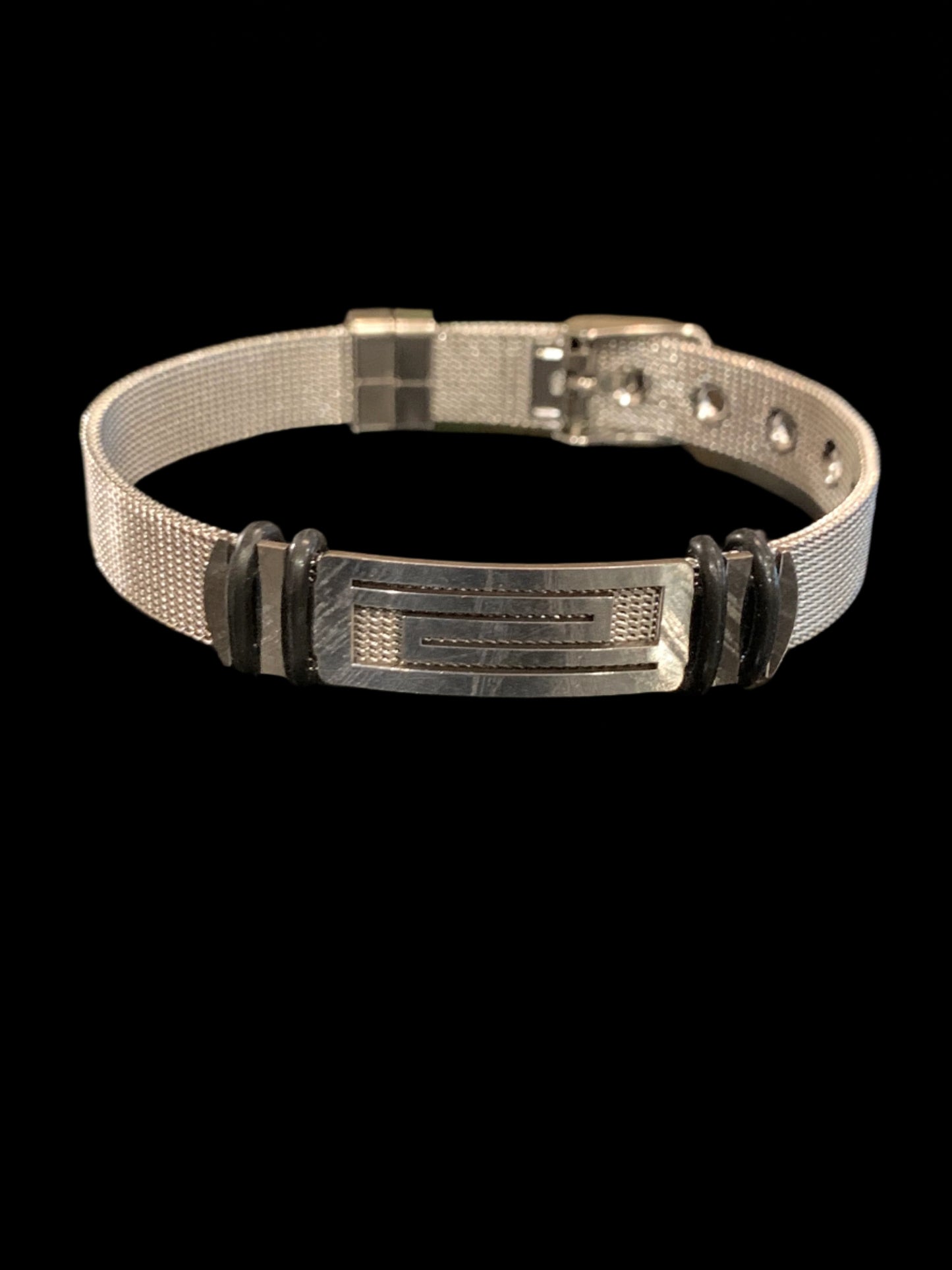 Stainless steel adjustable geometrical bracelet