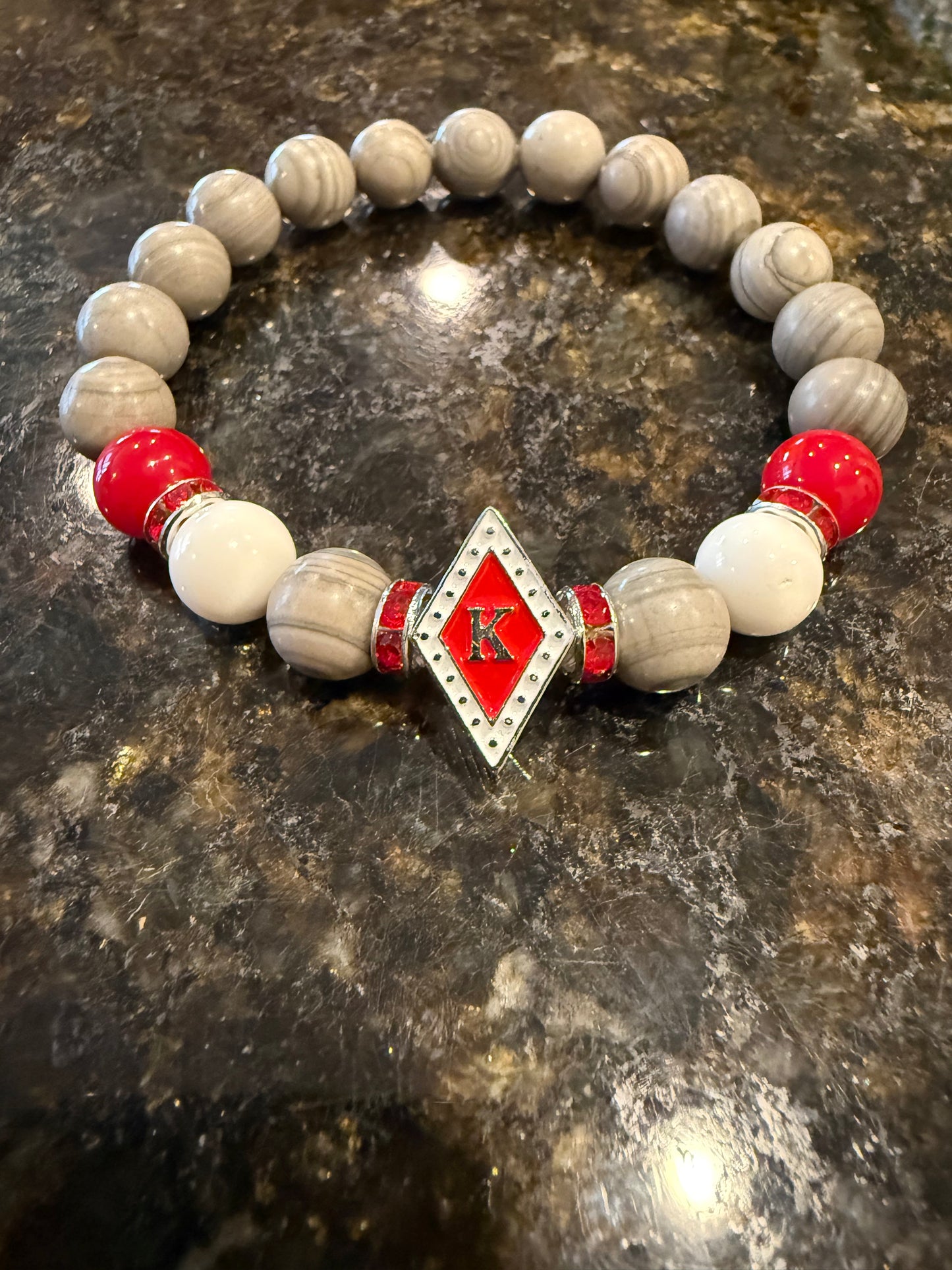 Floating K Red/White bracelet