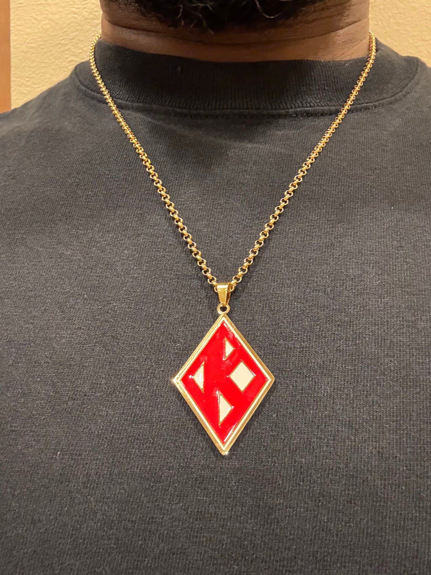 Floating K Gold and Krimson Chain