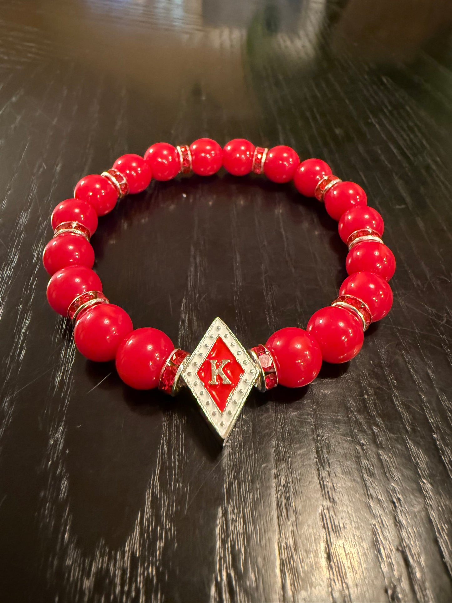 Floating K Red/White bracelet