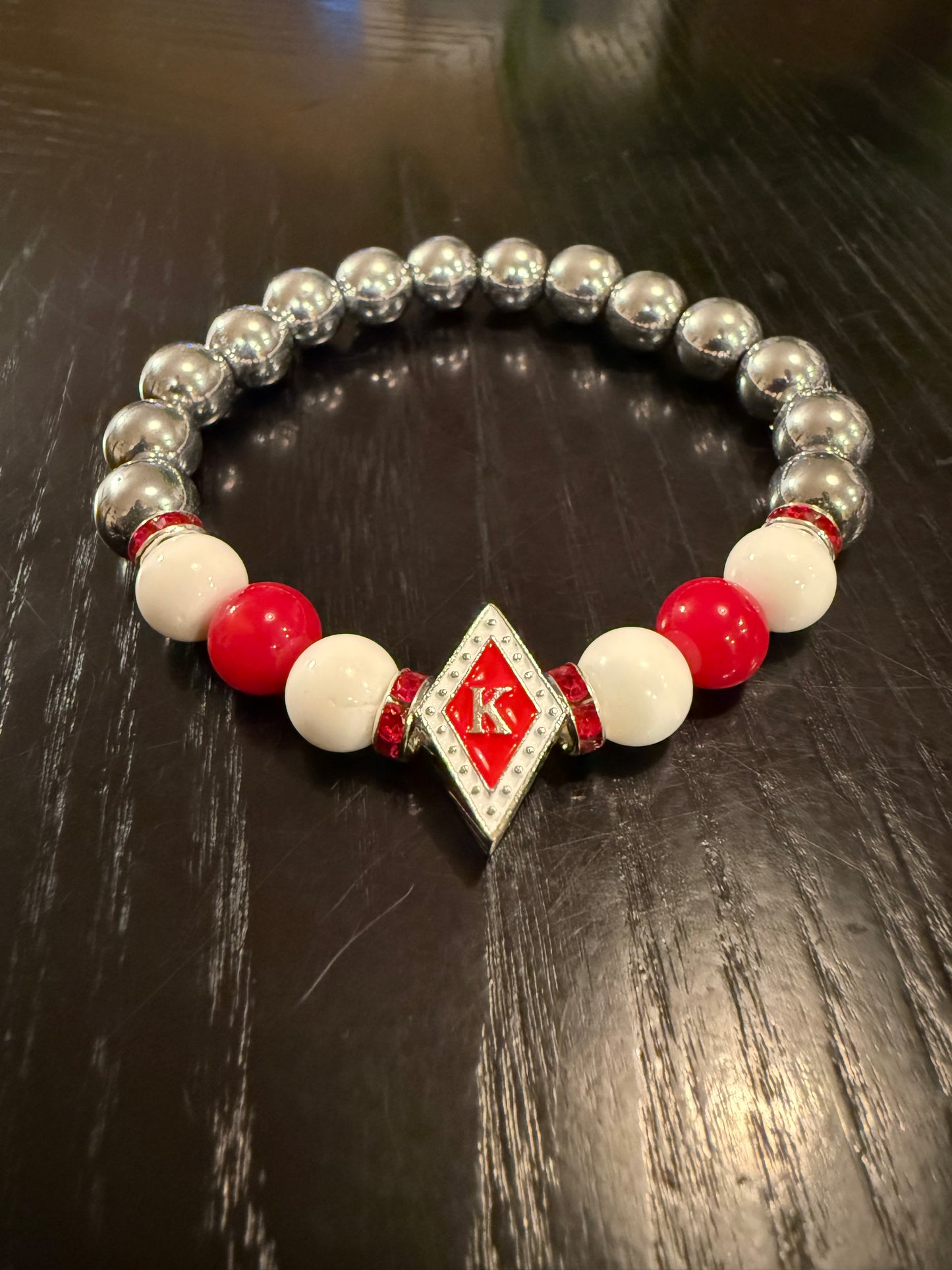 Floating K Red/White bracelet