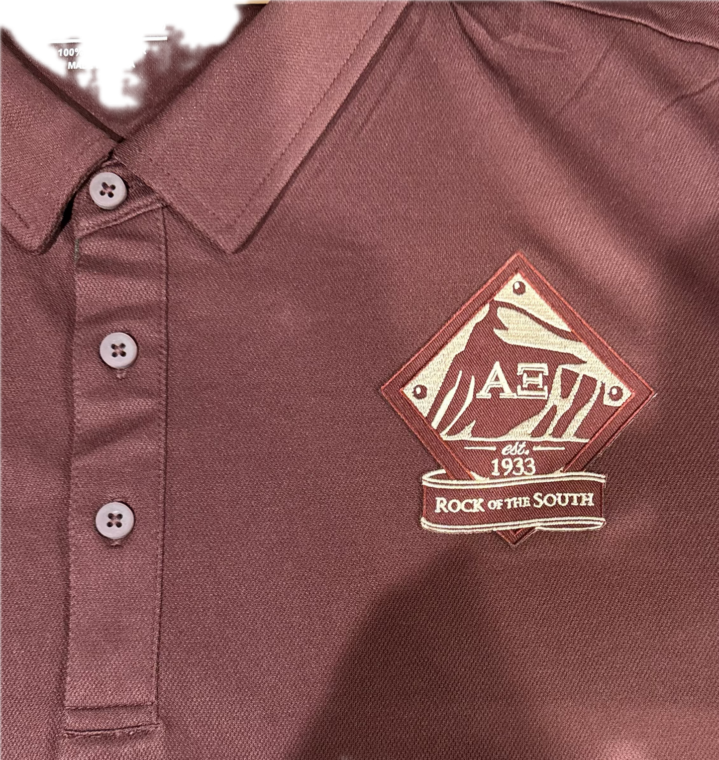 AlphaXi Crimson polo golf shirt