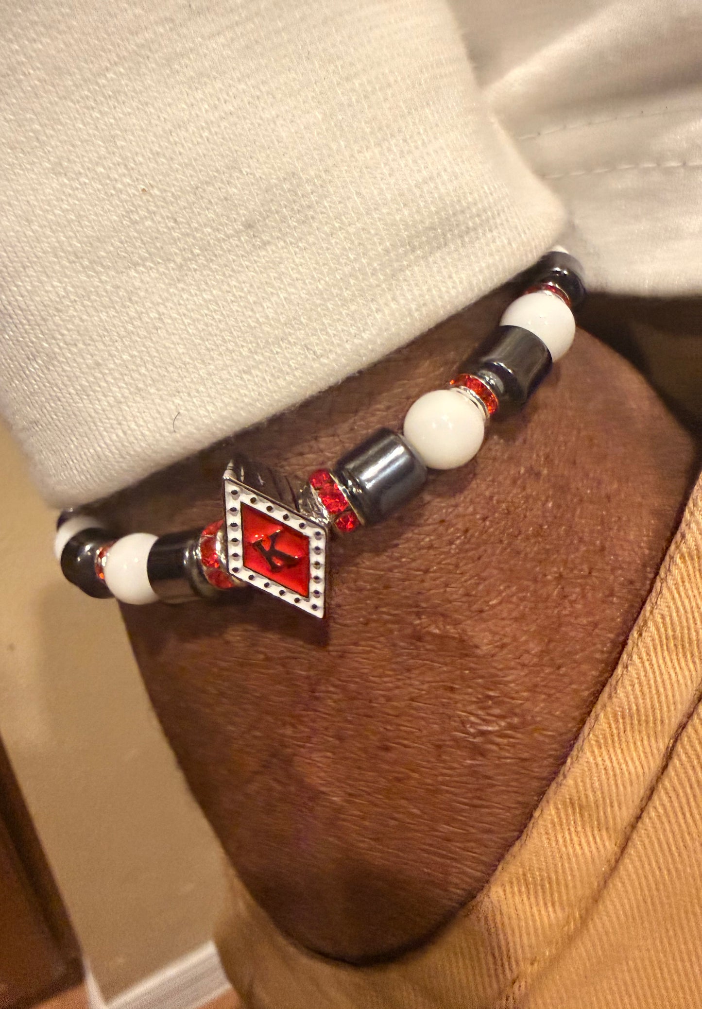 Floating K Red/White bracelet