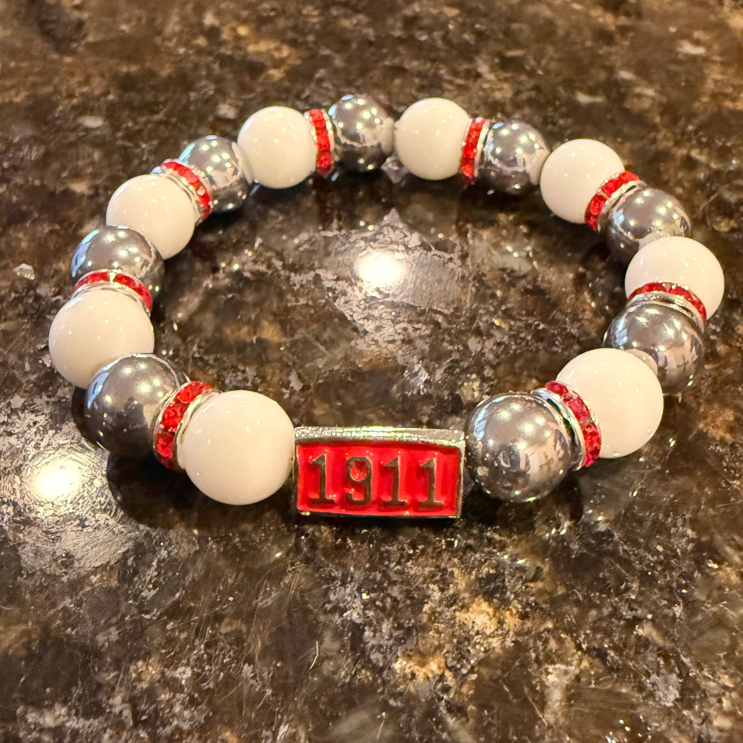 ΚΑΨ/1911 double sided bracelet white
