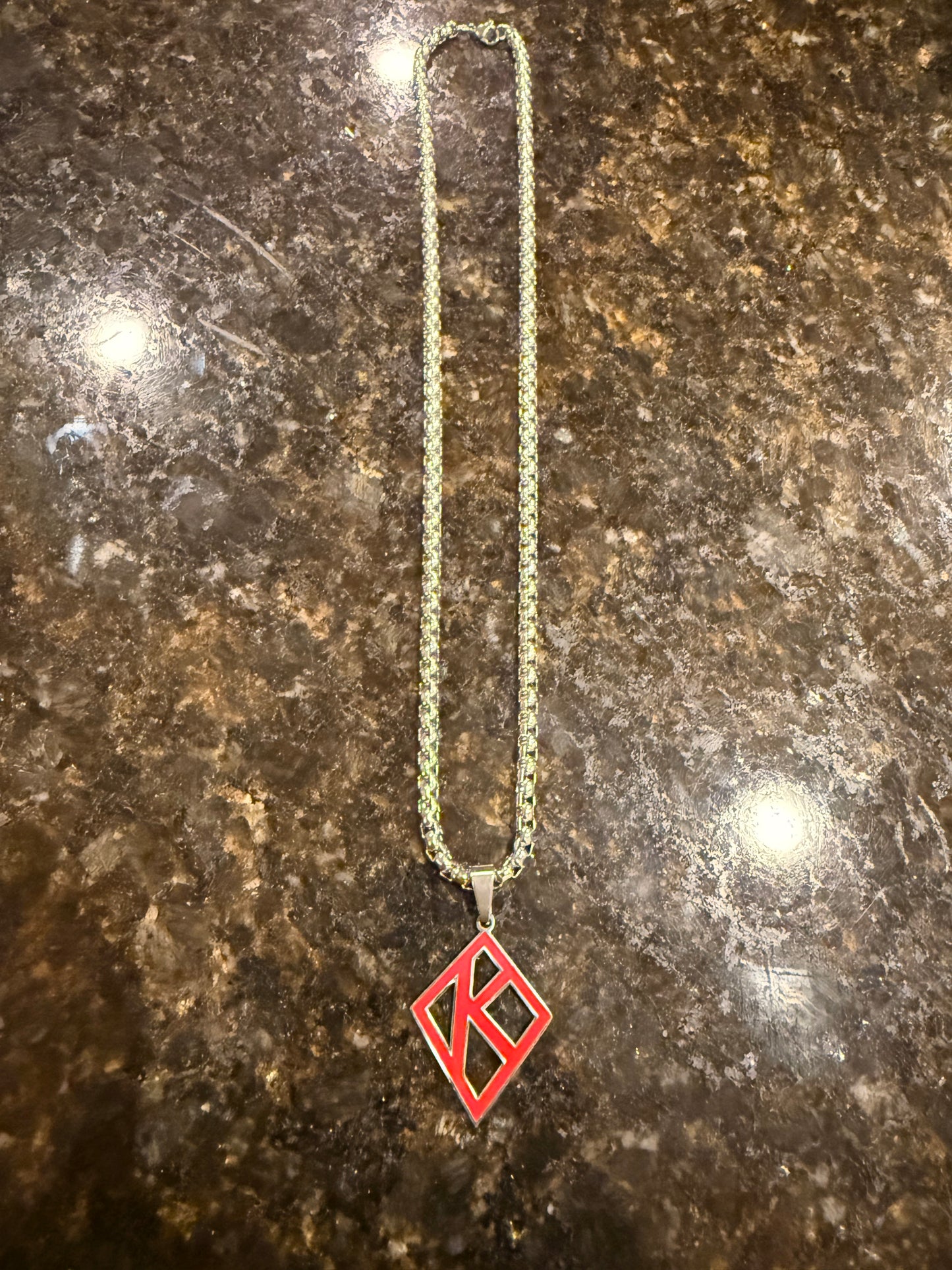 Red Floating K Chain