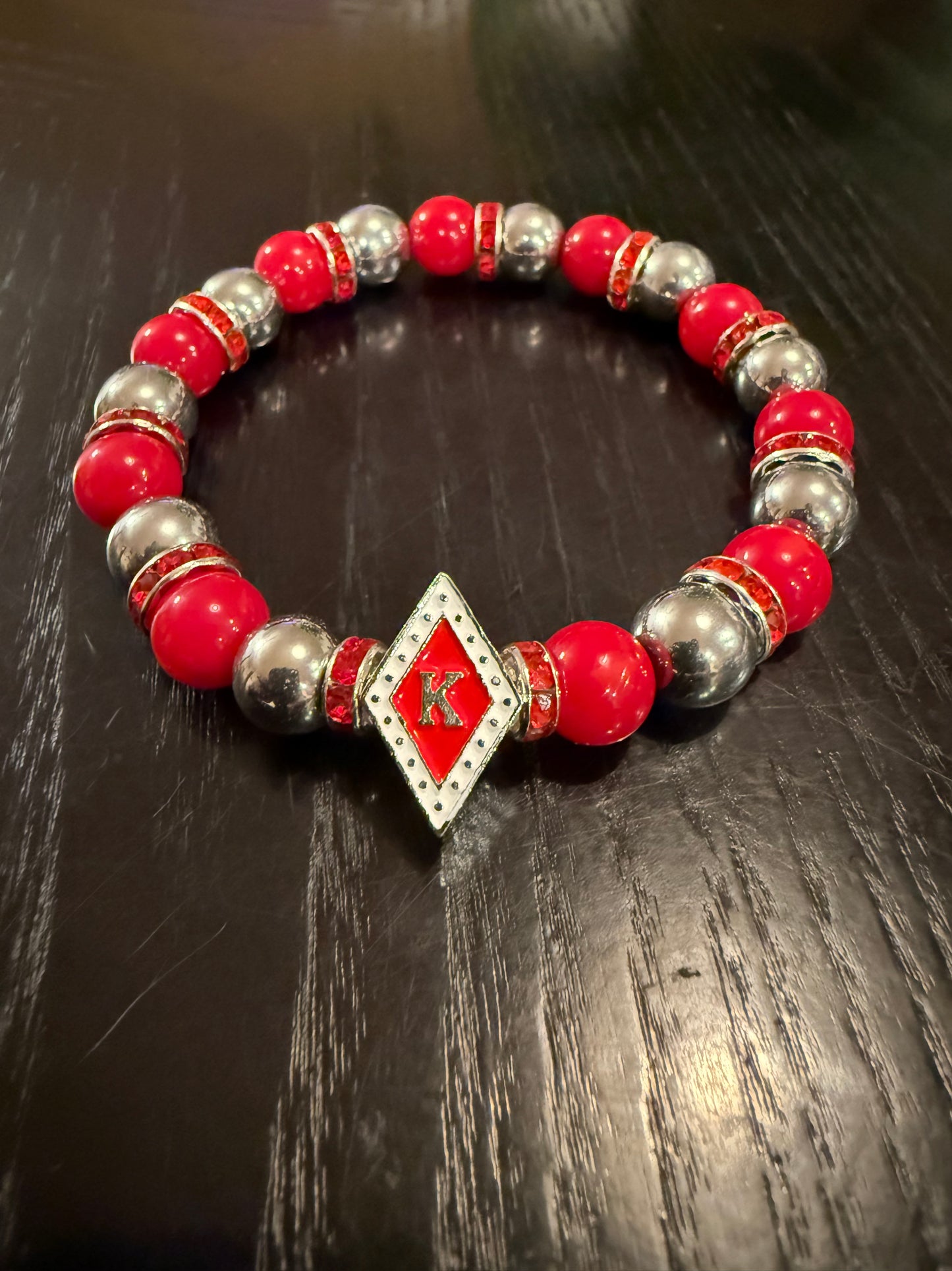 Floating K Red/White bracelet