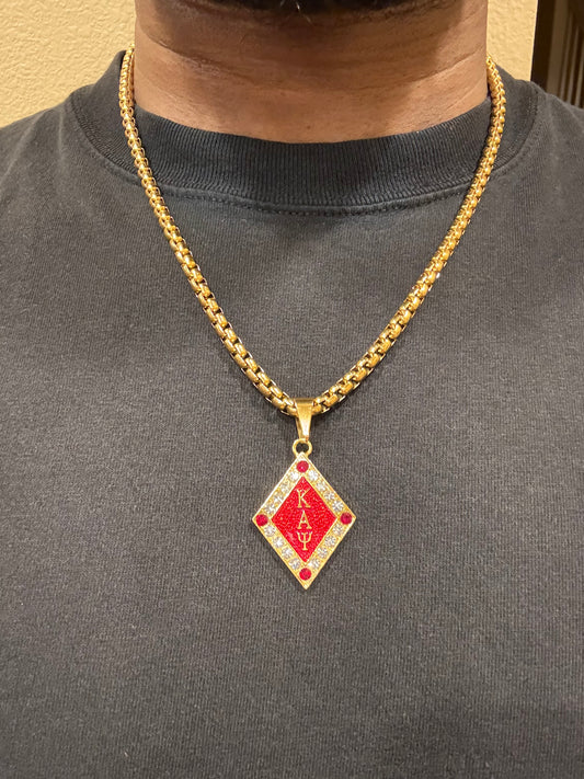 ΚΑΨ Krimson and Gold chain pendant