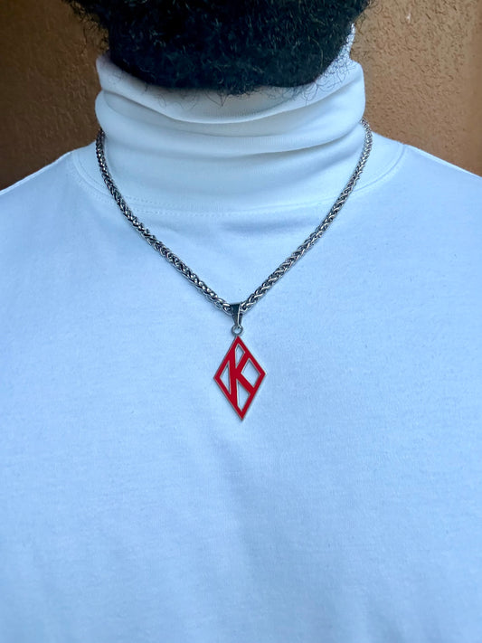 Red Floating K on wheat chain