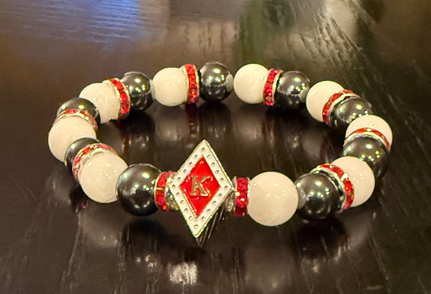 Floating K Red/White bracelet