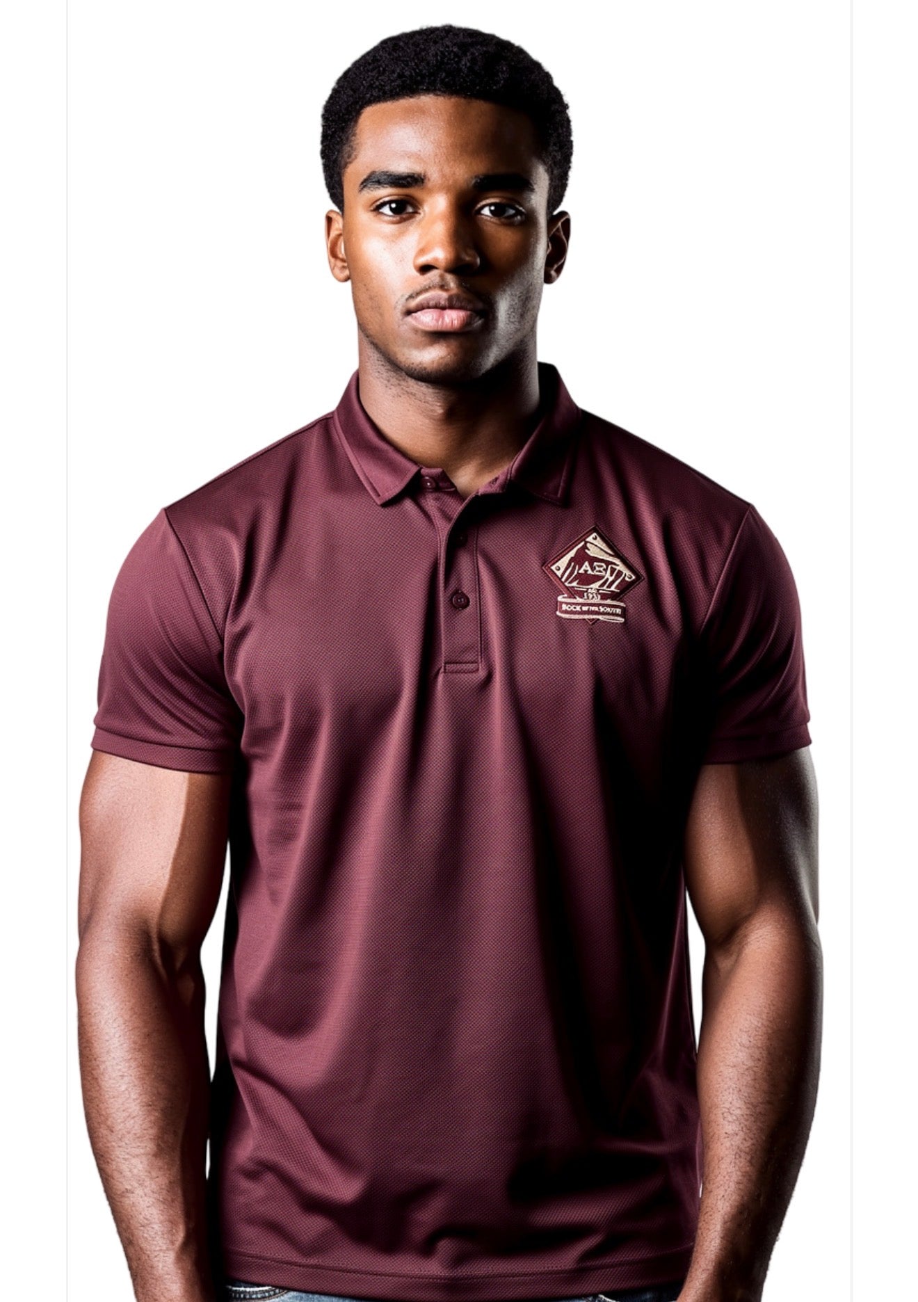 AlphaXi Crimson polo golf shirt