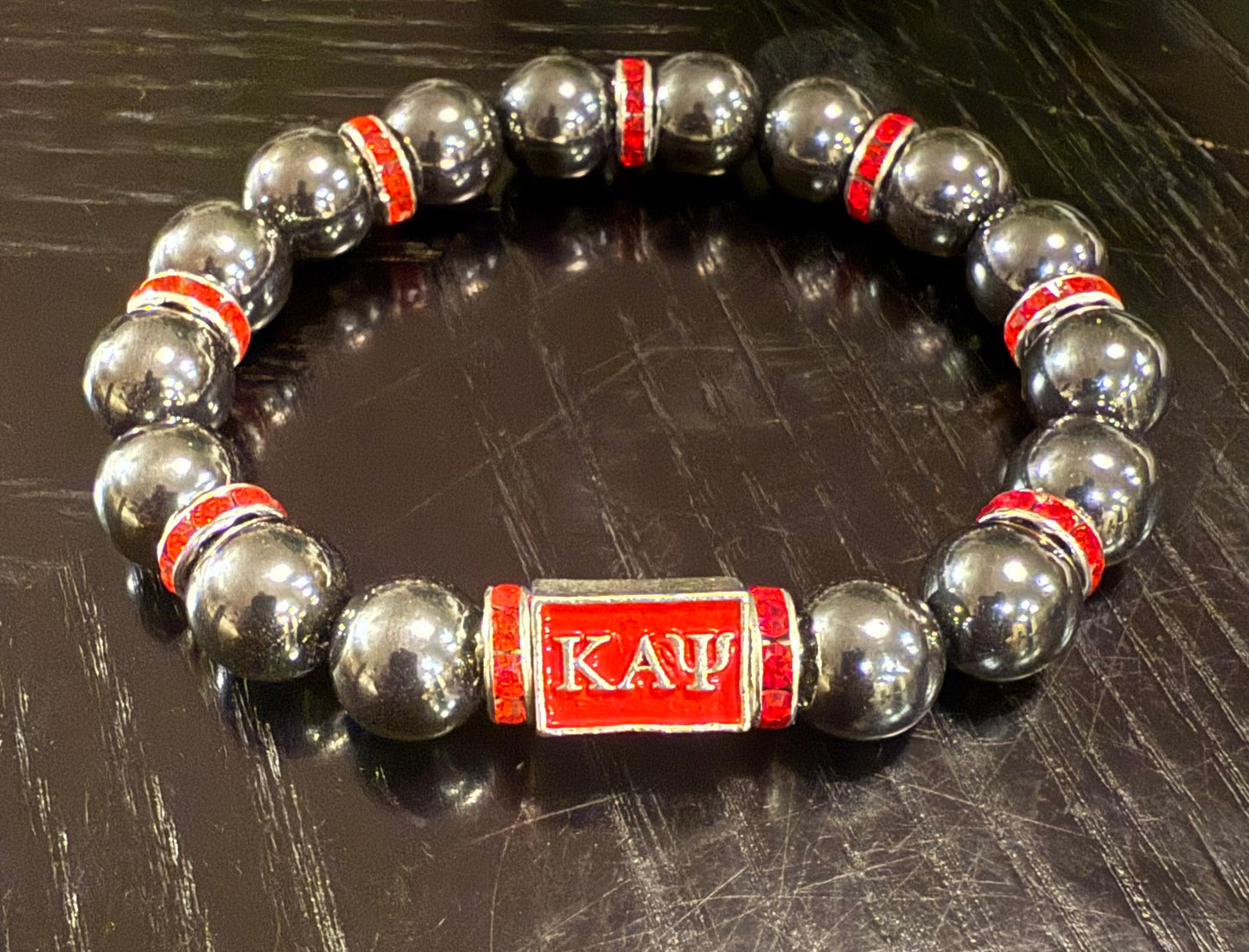 Kappa Alpha Psi Black Hematite bracelet