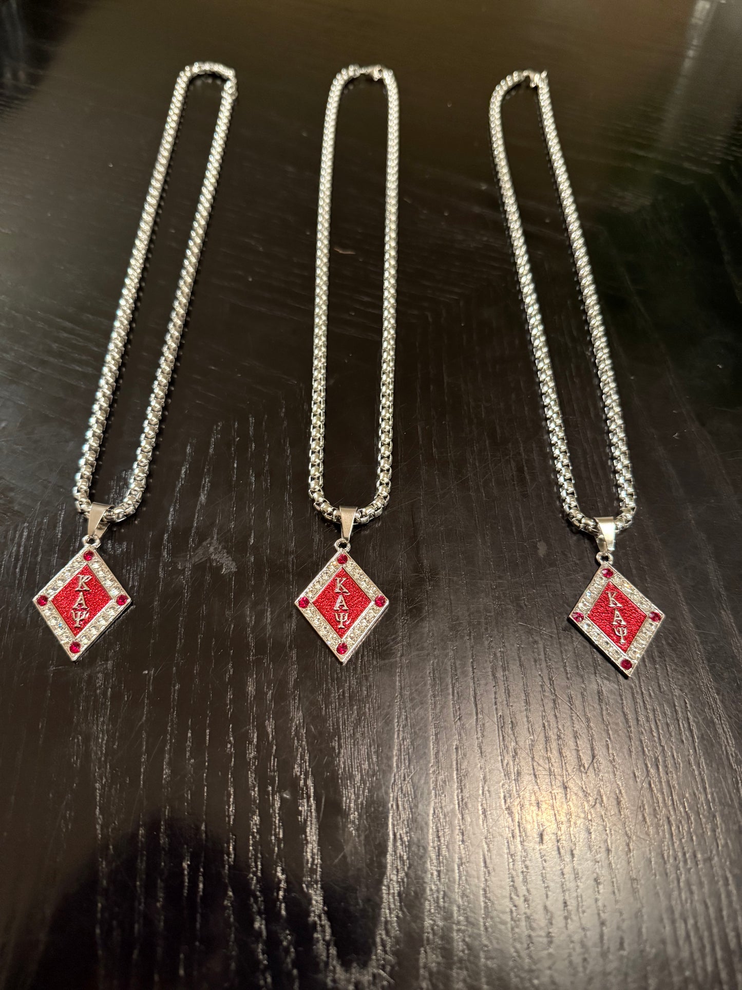 ΚΑΨ silver / Krimson pendant and chain