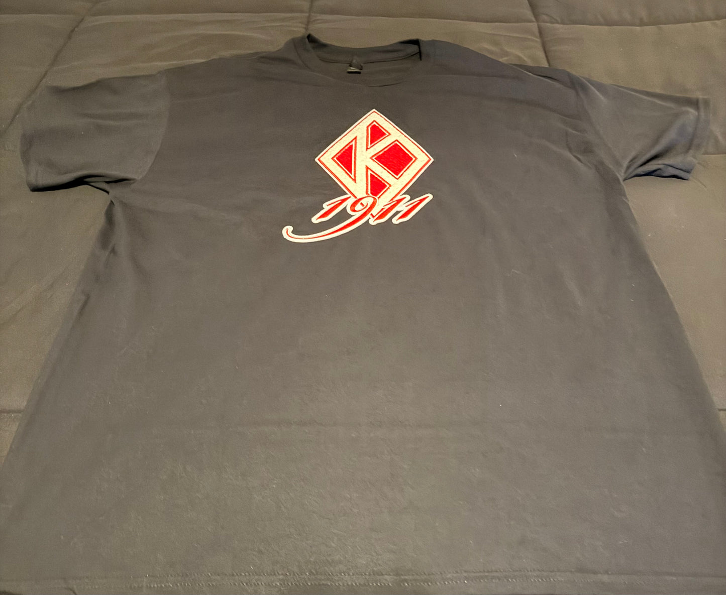 Floating “K” chenille patch t-shirt