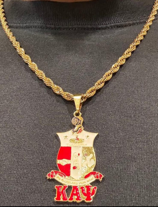 Coat of Arms Red Pendant and chain