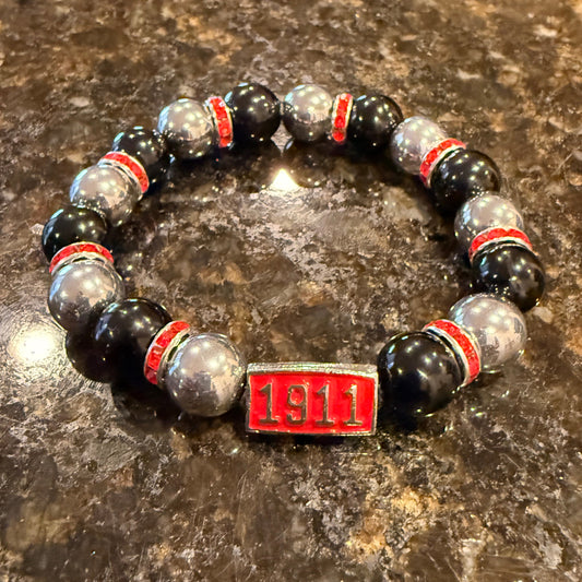 ΚΑΨ/1911 double sided bracelet black