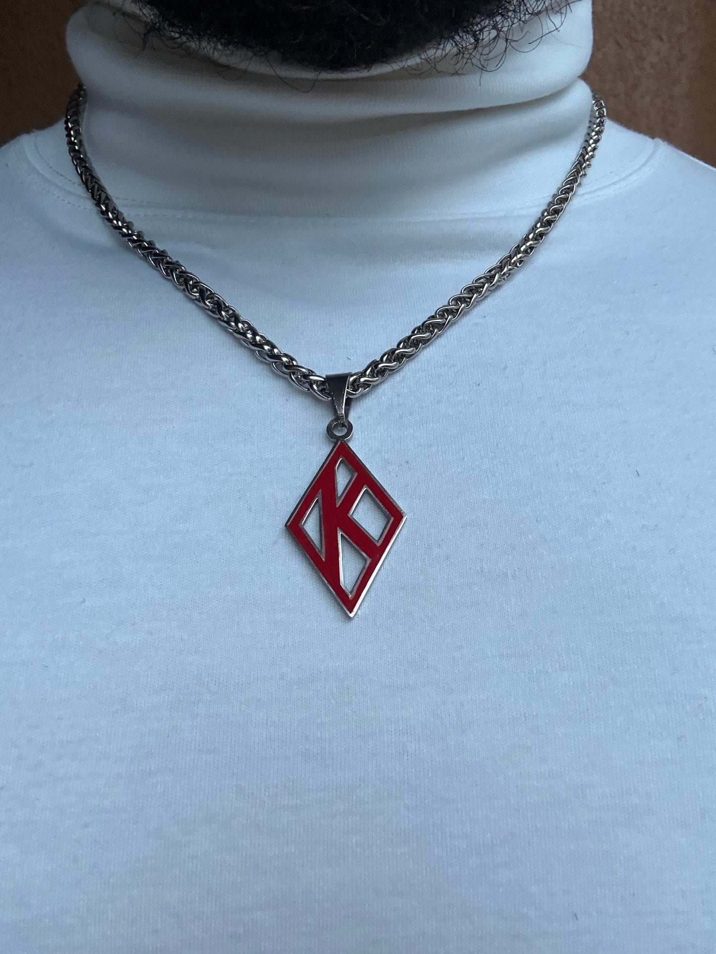 Red Floating K on wheat chain