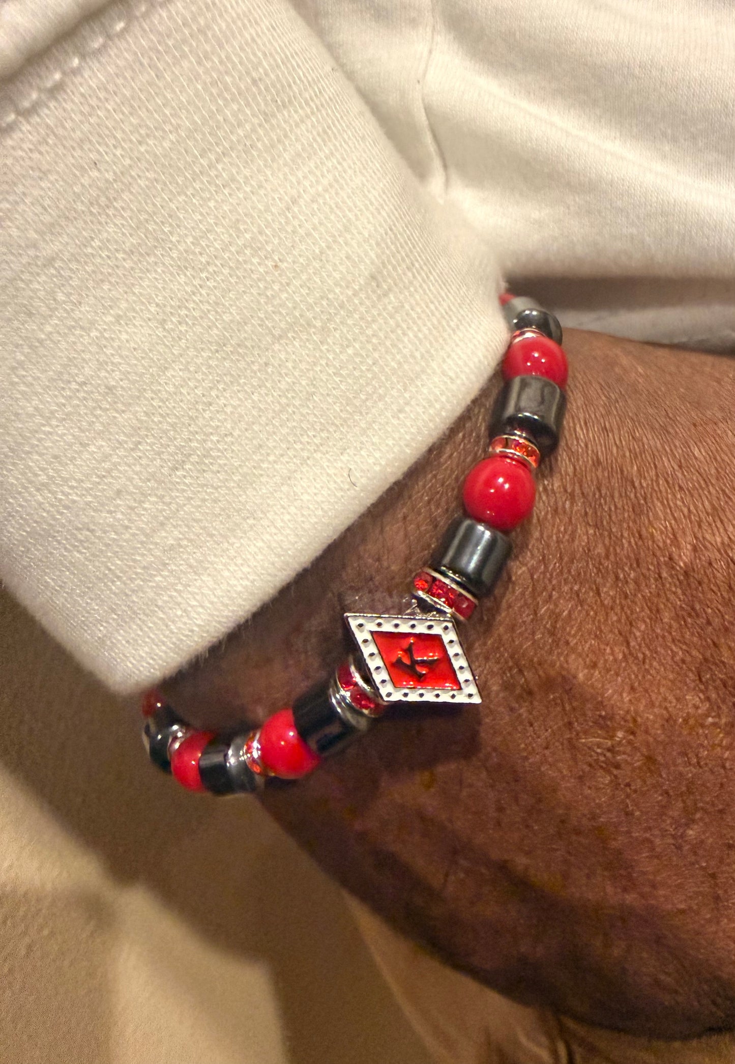 Floating K Red/White bracelet