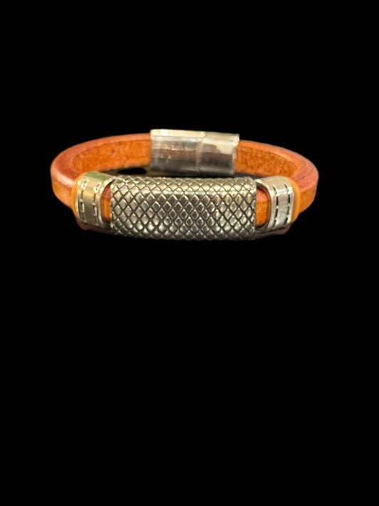 Tobacco brown Regaliz Leather bracelet