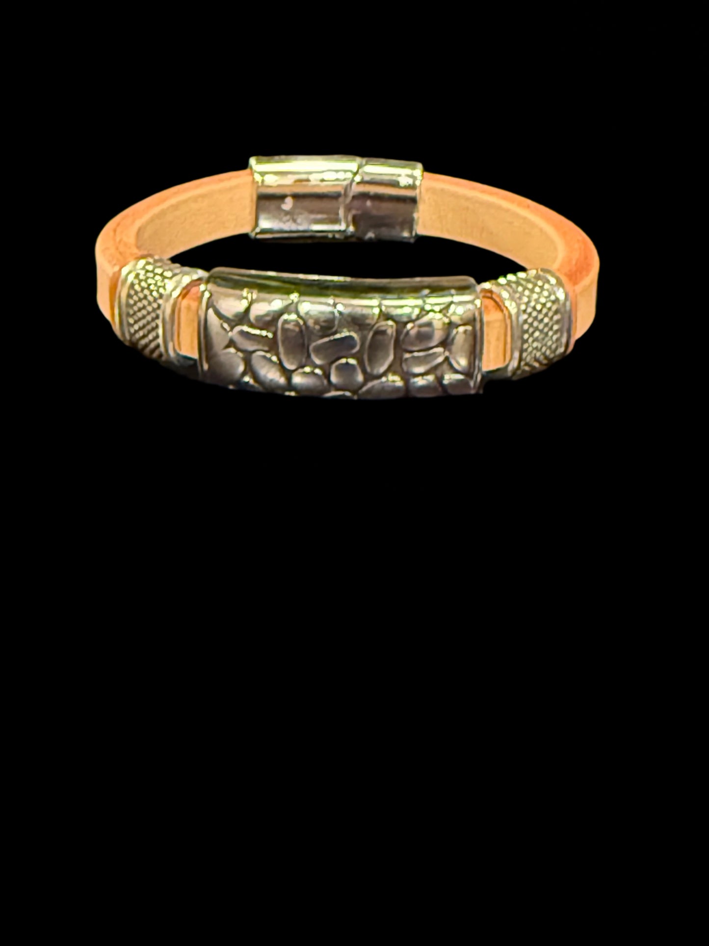 Light brown leather Regaliz bracelet