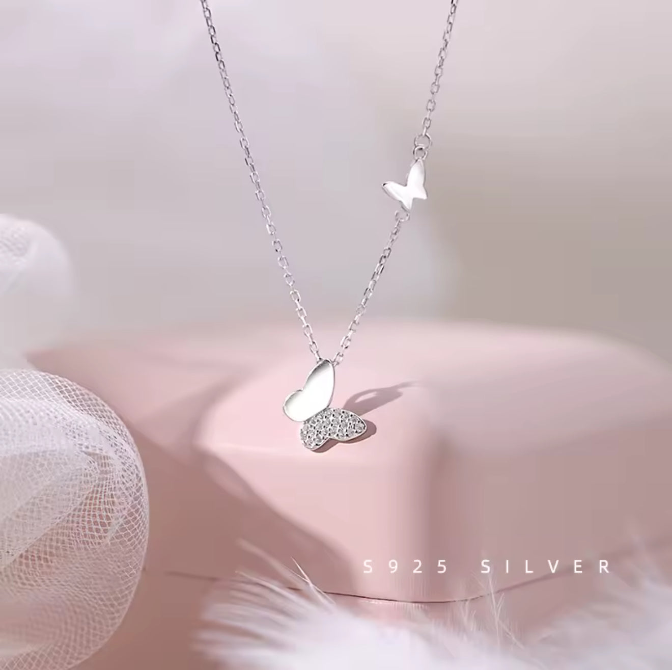 Double Butterly necklace