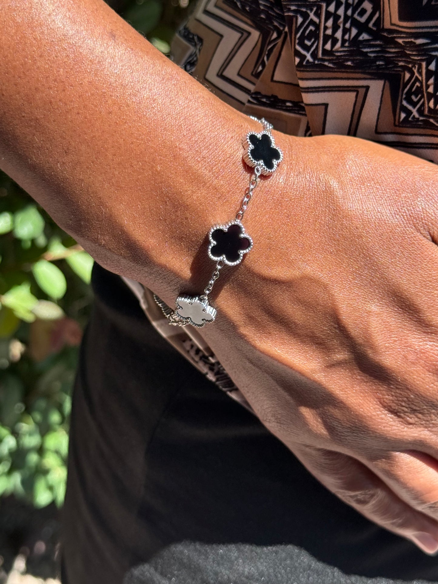 4 leaf clover adjustable bracelet