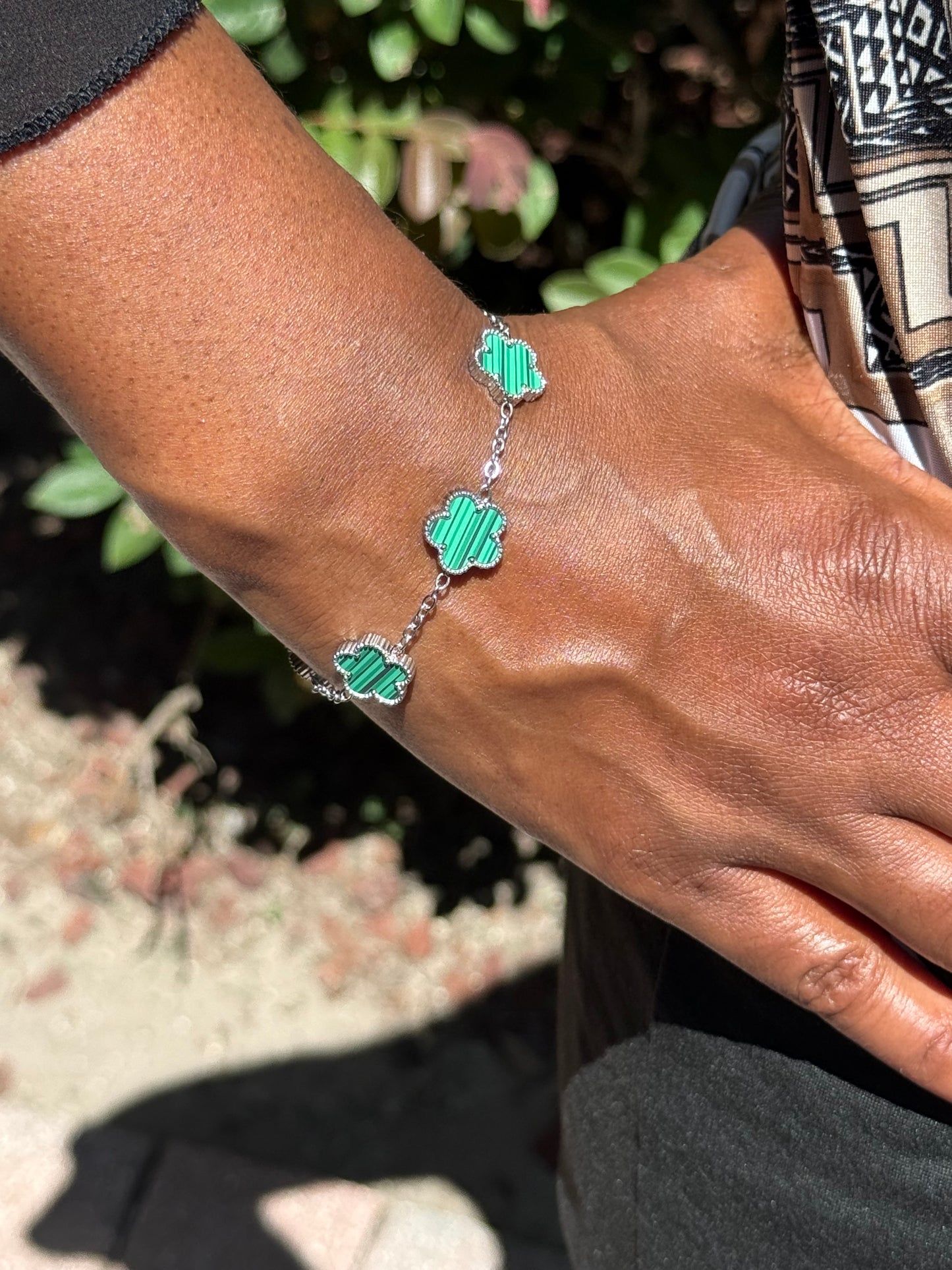4 leaf clover adjustable bracelet