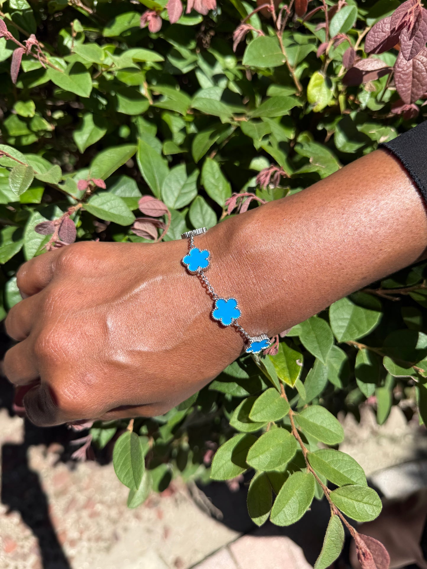 4 leaf clover adjustable bracelet