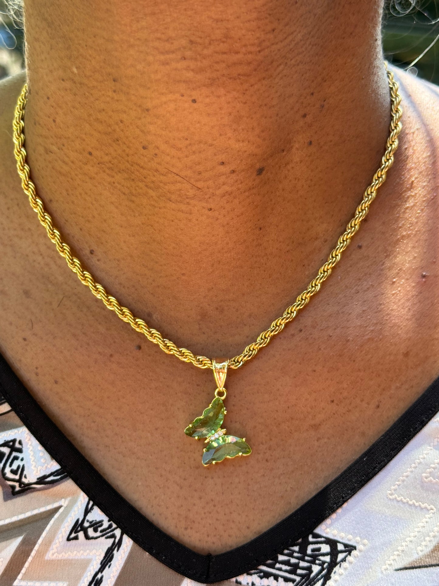 Butterfly pendant rope