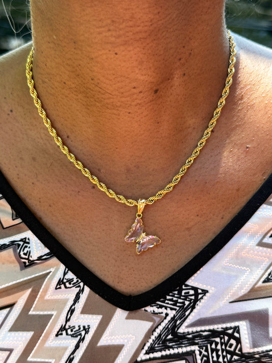 Butterfly pendant rope