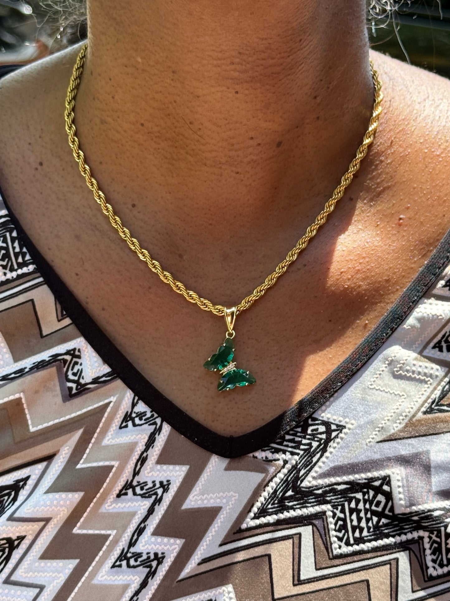 Butterfly pendant rope