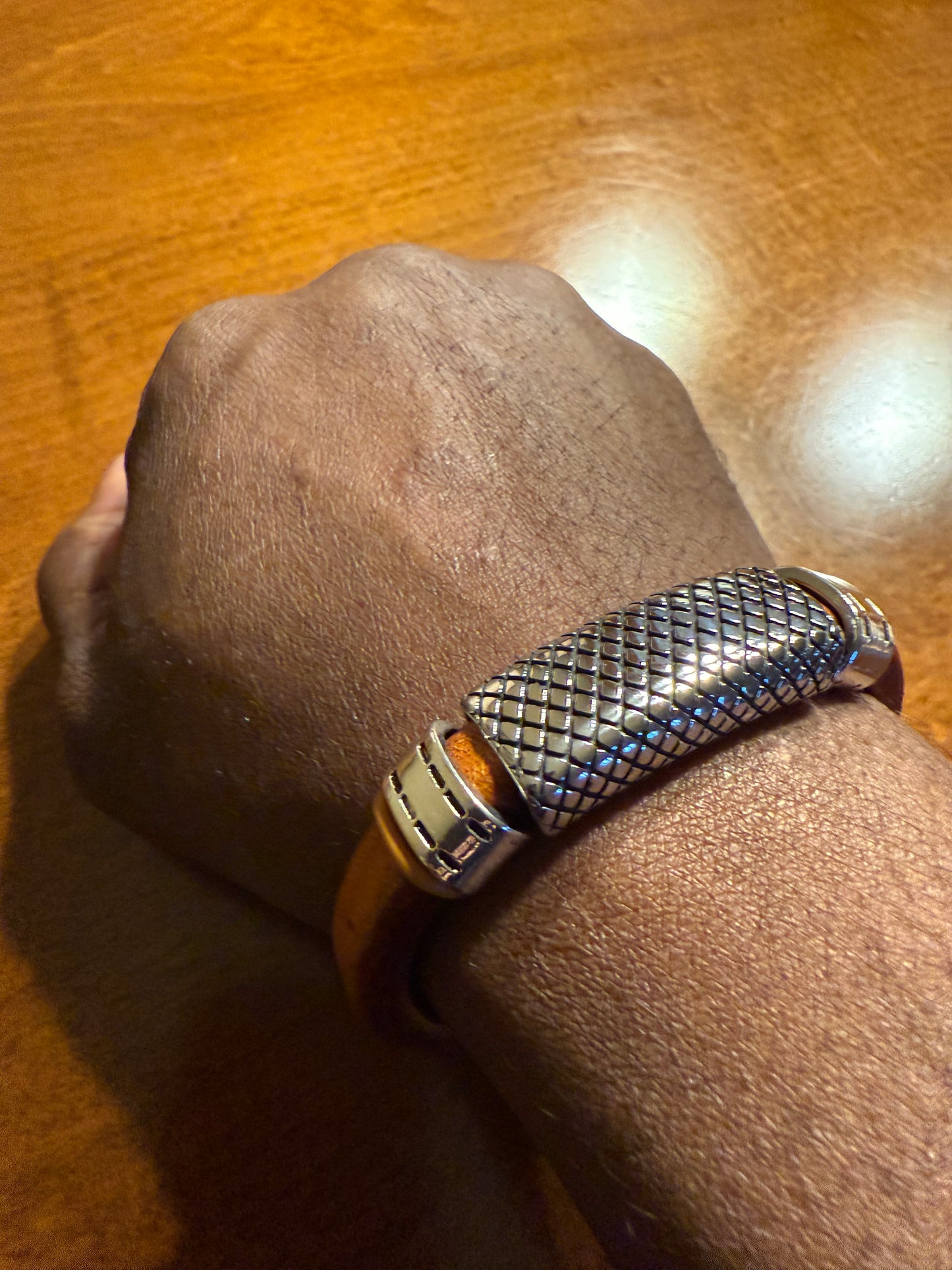 Tobacco brown Regaliz Leather bracelet