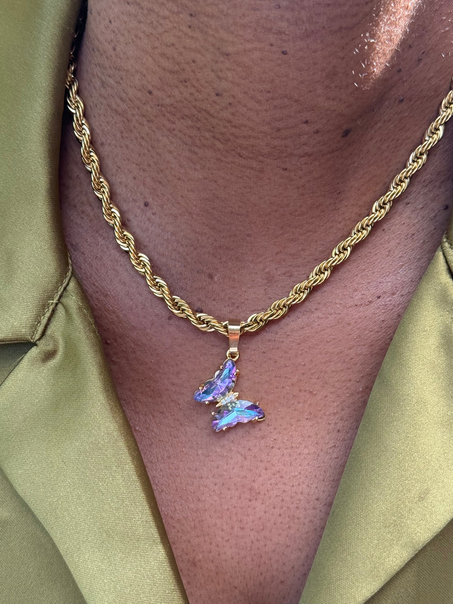 Butterfly pendant rope