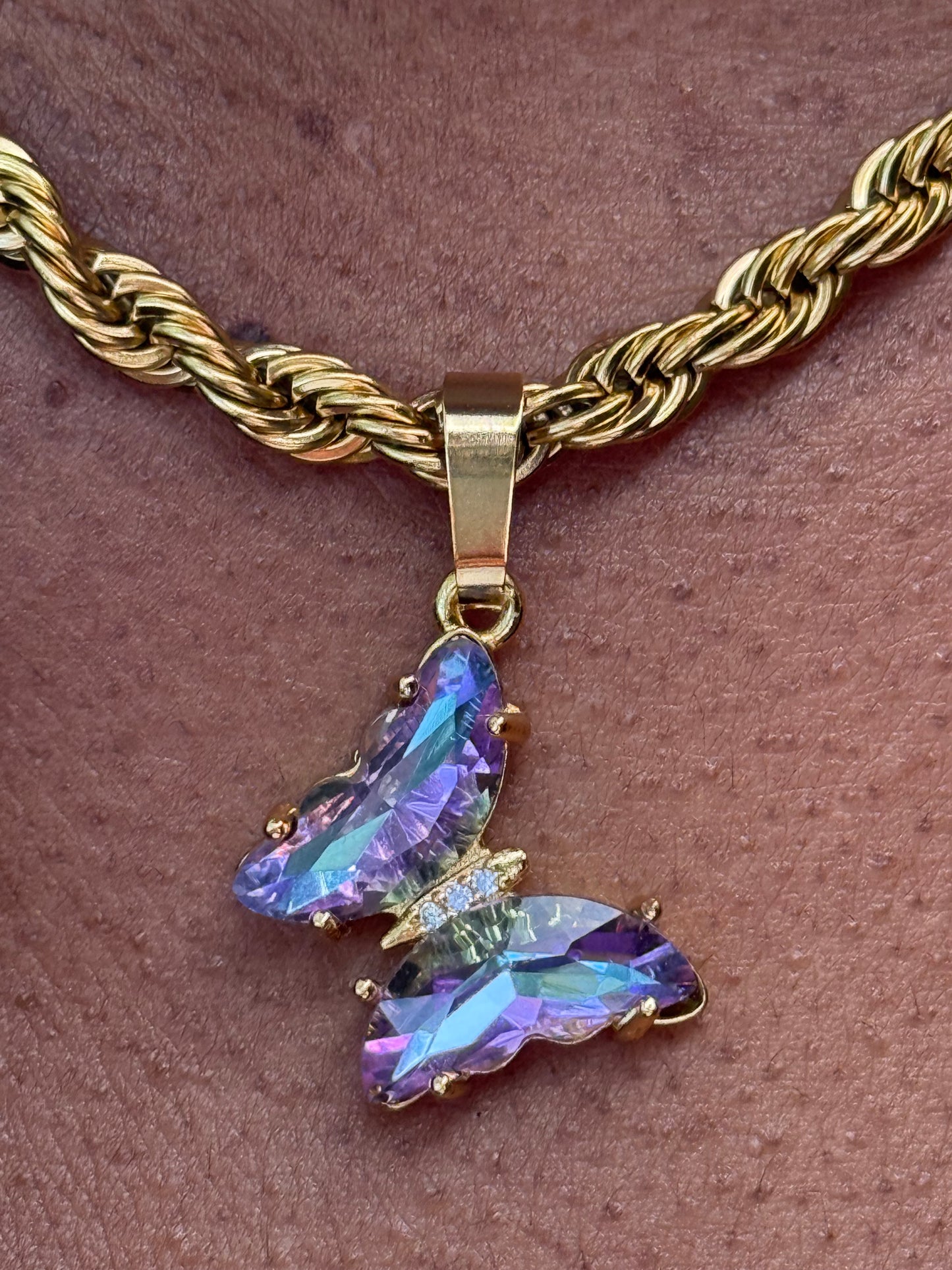 Butterfly pendant rope