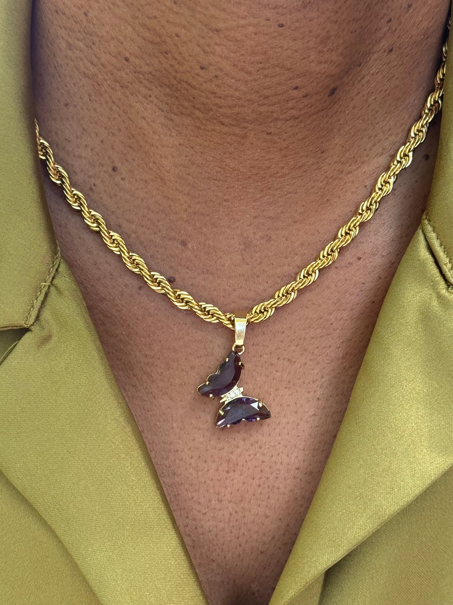 Butterfly pendant rope