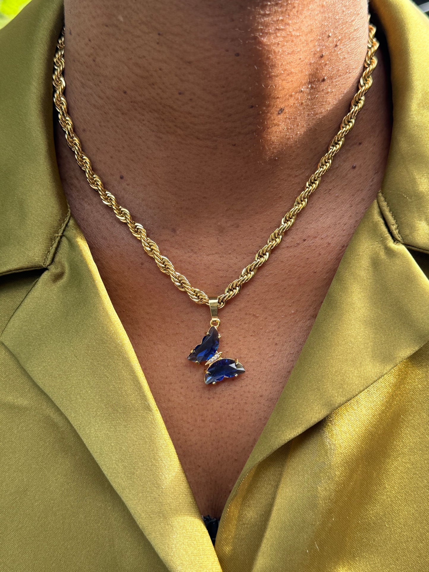 Butterfly pendant rope