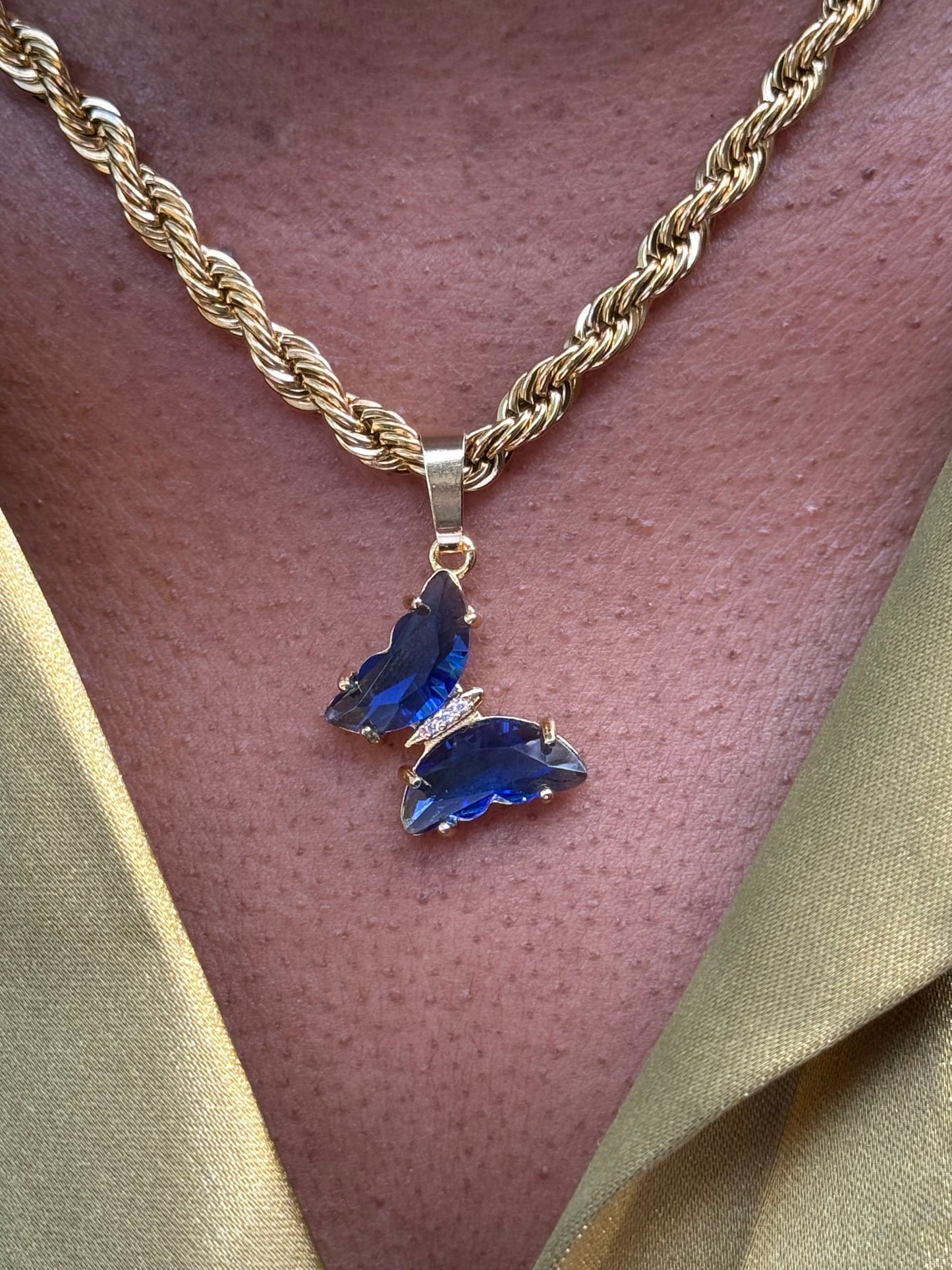 Butterfly pendant rope