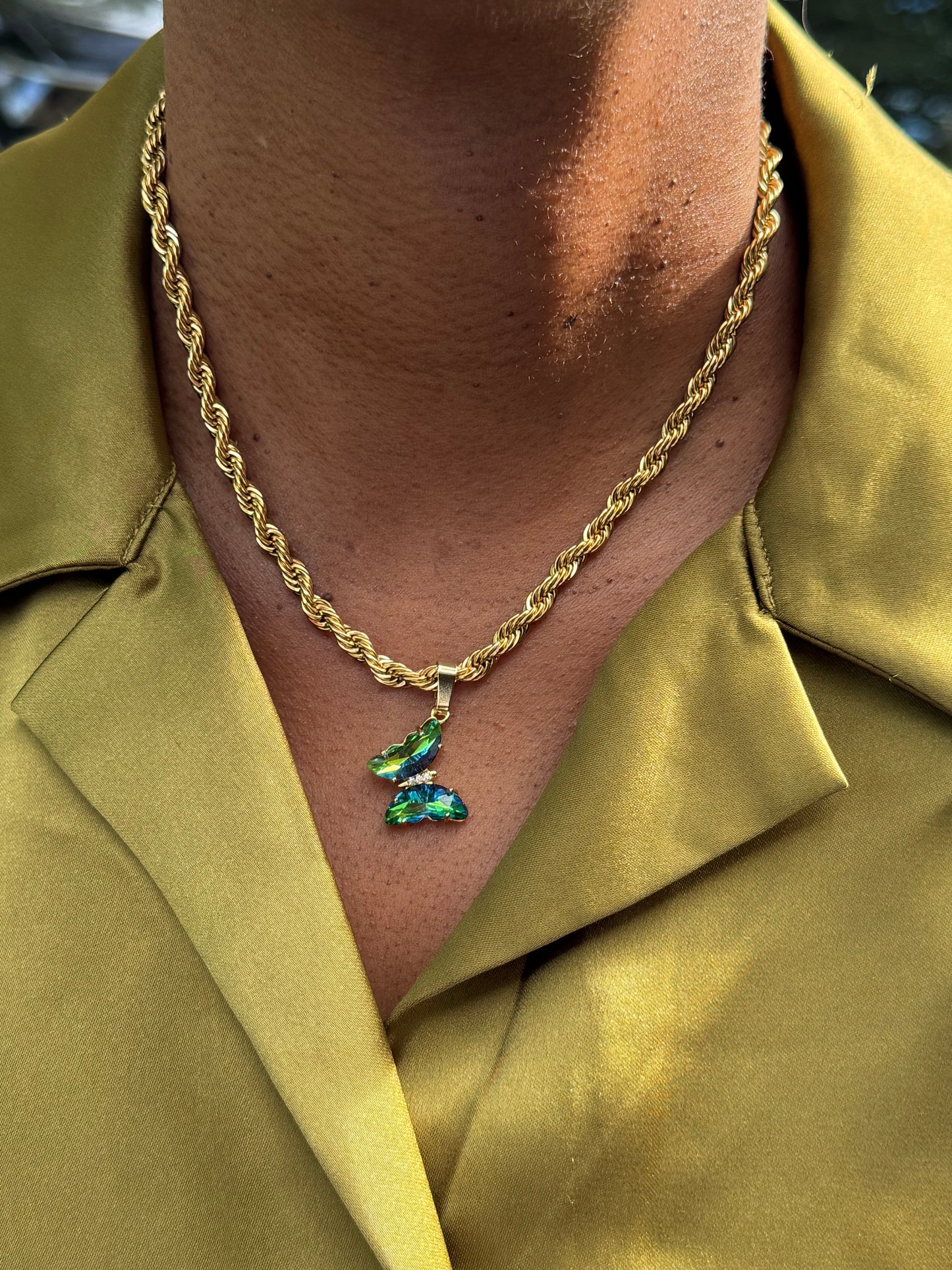 Butterfly pendant rope