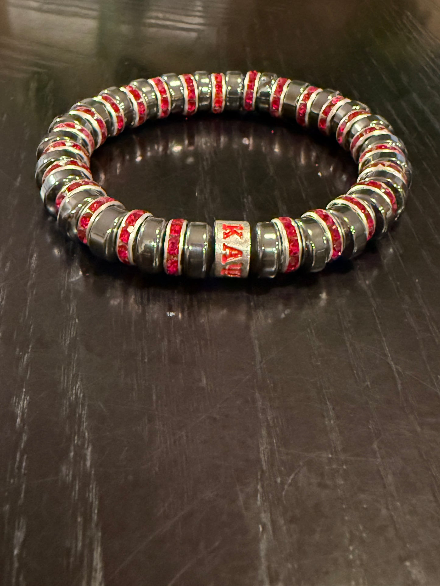 Kappa Alpha Psi round hematite bracelet