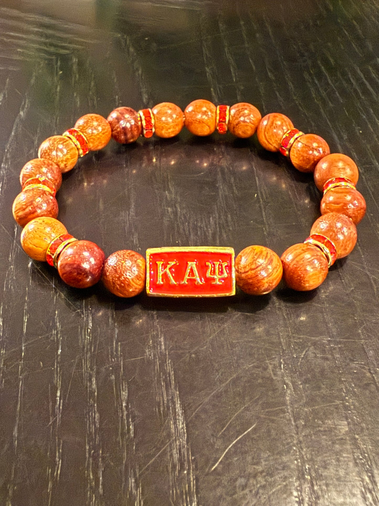 Red wood Kappa Alpha Psi bracelet